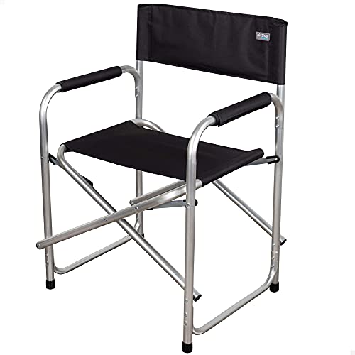 Silla director plegable negra Aktive
