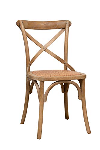 Silla Thonet en fresno macizo y asiento de ratán acabado en madera de