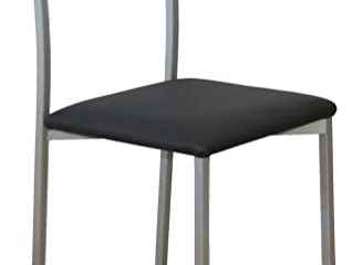 Sillas de Cocina Costa Patas Metal Polipiel Comedor Estilo Moderno Contemporáneo 86x47x41 cm (Pack 2 y 4) (Único, Black, 4)