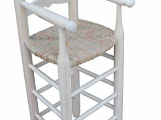 Sillón Trona Infantil Asiento Enea. Madera Natural para Pintado.