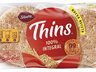 Silueta - Pan Fino ,Thins Integral, 8 Unidades, 310 gr