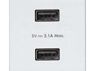 Simon Toma doble USB 27 Play, 1 x 5, 5 x 5, 5 centímetros, color blanco (referencia: 2701096-030), estándar