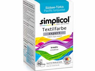 simplicol Expert Fabric Dye Tinte de Coloración para Textiles: Lavado a Mano o Lavadora - Tiñe y Restaura Sus Telas y Ropa - Turquesa
