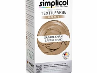 simplicol Kit de Tinte Textile Dye Intensive Beige: Colorante para Teñir Ropa, Tejidos y Telas Lavadora, Contiene Fijador para Colorante Líquido, Anti Alérgeno, No Destiñe, Seguro para su Lavadora