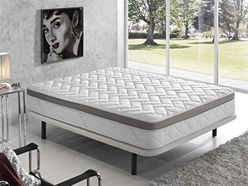 SIMPUR Relax | Colchón 135x190 cm | Viscoelástico Premium con Hilo DE Plata | Altura 25 cm | Gran Confort | Máxima Transpiración | Tejido antiestático Especial Silver Therapy | Reversible |Ortopédico