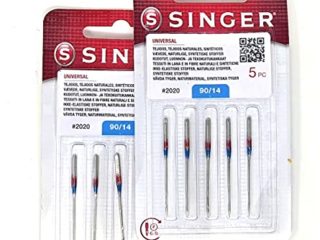 Singer Kit de 2 Paquetes de Agujas 804R 2020 90/14 Tejidos de Algodón para Máquinas de Coser 130/705 H