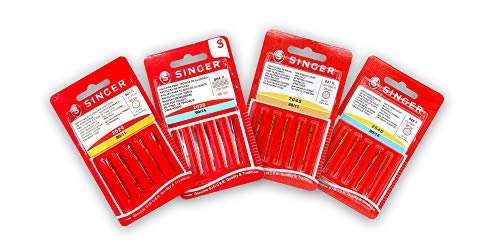 Singer Kit de 4 Paquetes de 5 Agujas para Coser Universales Algodón y Punto (Stretch) Grosores 80/12 y 90/14 130/705