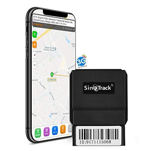 SinoTrack ST-902W 3G GPS Tracker para vehículos, localizador de Dispositivos de Seguimiento GPS OBD en Tiempo Real para Coches, Mini rastreador de vehículos OBD II con para Coches, Taxi camión