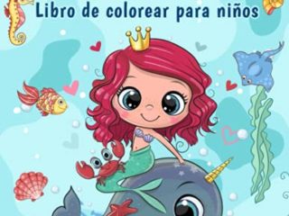 Sirenas - Libro de Colorear para Niños: Más de 50 páginas para colorear con hermosas y cariñosas Sirenas para Niños de 4 a 8 años. (Regalos para niños, Gran formato)