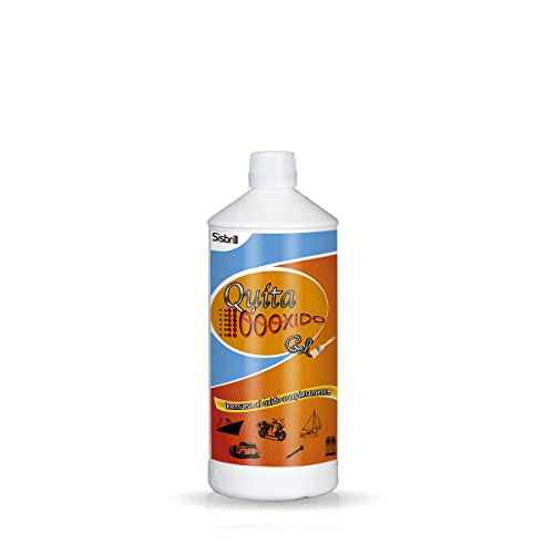 Sisbrill QuitaOooxido Gel Eliminador Óxido y Manchas Oxidación - Tratamiento de Coches, Motos, Náutica, Suelo y todo tipo de Metales - 1 Litro