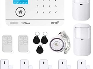 Sistema de Alarma doméstica inalámbrica, TecPeak Kit de Alarma WiFi/gsm con Seguridad Sirena Proporciona un Modo Altamente eficaz para Proteger tu hogar y Oficina