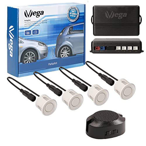 Sistema VSG de Ayuda al Aparcamiento con Pantalla en Color y Alarma Sonora integrada, Incluye 4 sensores de Diferentes tamaños y diseños