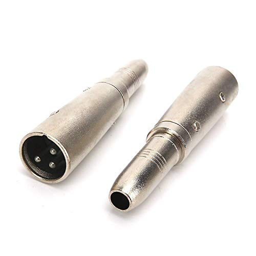 siyear profesional XLR 3 pines macho a 1/4 "6.35 mm Jack hembra estéreo Audio Micrófono Mic adaptador convertidor conector (2 unidades)