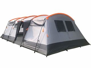 Skandika Hurricane - 12 Personas - Tienda de campaña Familiar - túnel - mosquiteras - 700 x 405 cm (sin Suelo Cosido)