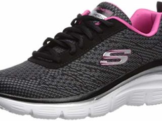 Skechers Fashion Fit Bold Boundaries, Zapatillas para Correr Mujer, Black/Hot Pink, 39 EU