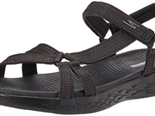 Skechers Skechers On The Go 600 15316-bbk 15316, Sandalias deportivas Mujer, Negro (Black 15316/Bbk), 38 EU