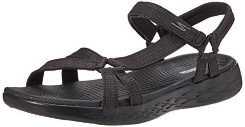 Skechers Skechers On The Go 600 15316-bbk 15316, Sandalias deportivas Mujer, Negro (Black 15316/Bbk), 38 EU
