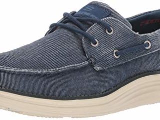 Skechers Status 2.0 Lorano, Náuticos Hombre, Azul (Navy Canvas Nvy), 42 EU