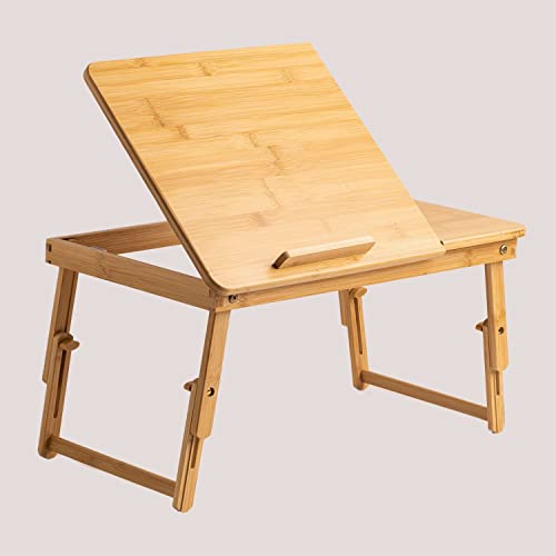 SKLUM Mesa Auxiliar Plegable para Portátil en Bambú Tecnik Bambú Bambú - (Elige Color)