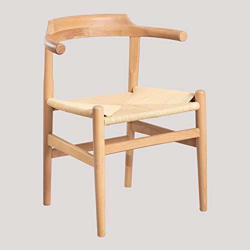 SKLUM Silla de Comedor en Madera New Noel Madera de Haya - Papel Trenzado Madera Natural - (Elige Color)