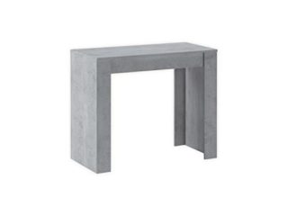 Skraut Home - Mesa Consola Extensible hasta 140 cm - Dimensiones Cerrada: 78 x 90 x 50 cm - Material Resistente - Cemento - Ideal para tu Comedor, Salón o Escritorio