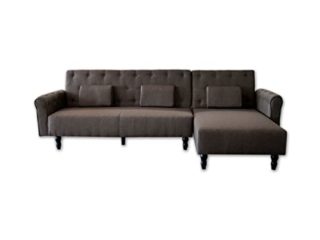 Skraut Home - Sofá Cama Chaise Longue - 88 x 267 x 137 cm - 3 Plazas - Modulable a Derecha o Izquierda - Esquinero - Respaldos Reclinables - Modelo Chester