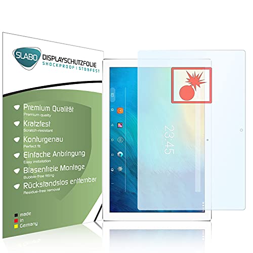 Slabo 2 x Protector de Pantalla blindado para Teclast P10 (10.1"Shockproof A Prueba de Golpes Invisible Made IN Germany