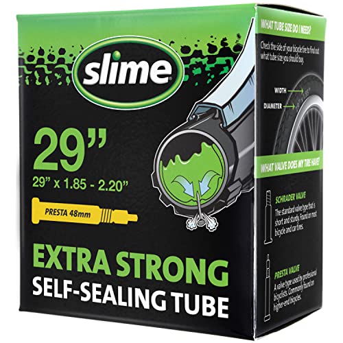 Slime 30073 Cámara Interior de Bicicleta con Sellante de Pinchazos Slime, Sellado Autónomo, Prevenir y Reparar, Válvula Presta, 47/54 - 622 mm (29"x1,85-2,20")