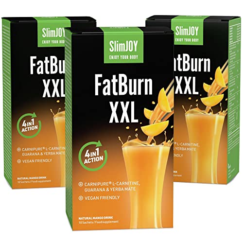 SlimJOY FatBurn XXL - con L-Carnitina y Guaraná - El nuevo quemagrasas 4 en 1 de Sensilab