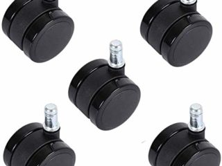 Slscyx 5X Oficina Silla Ruedas M11 x 21mm Pin Madre Ruedas Dia 50mm 250kg Ruedas de Repuesto for Trabajo Pesado de Ruedas Dobles Muebles Universal Giratorio for Laminado Alfombras Suelo de Madera
