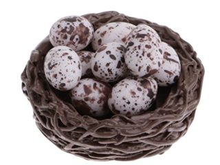 SM SunniMix 1/12 Huevos de Codorniz en Miniatura de Casa de Muñecas Y Conjunto de Nidos - Huevos de Codorniz