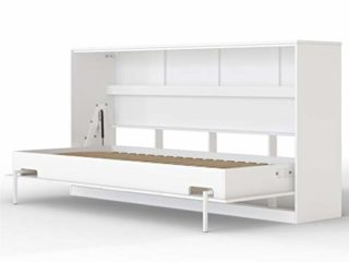 SMARTBett Basic Cama abatible Cama Plegable Cama de Pared (Blanco, 90 x 200 cm Horizontal)