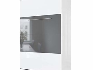 SMARTBett Standard 140x200cm Vertical Blanco Alto Brillo/Blanco Alto Brillo & Antracita Alto Brillo Cómodo | Cama Abatible, Cama De Pared, Cama Plegable, Cama Oculta