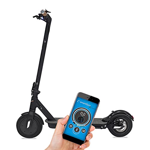 SmartGyro Baggio 10 V4 - Patinete Eléctrico Scooter de Batería, Motor de 500W, App para Smartphone, Ruedas de 10" Neumáticas, Plegable, Batería de 8.8 Ah, Negro