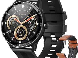 Smartwatch, Reloj Inteligente A Prueba de Agua IP67 para Hombres, Smart Watch 1.3 Pulgadas con 24 Deportes, Ritmo Cardíaco, Caloría, Sueño, GPS, Pulsera de Actividad Inteligente con iOS Android