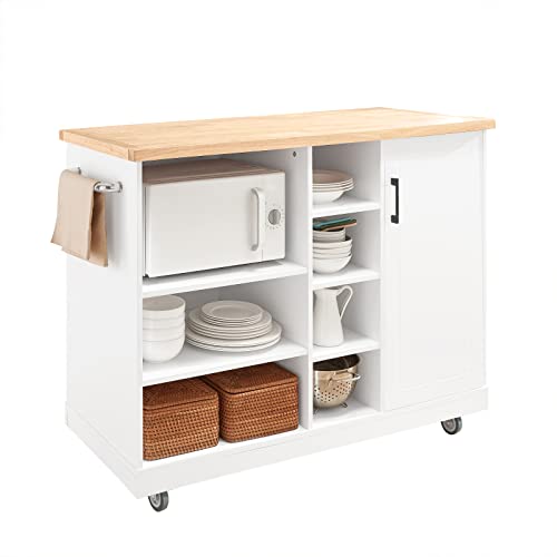 SoBuy FKW105-WN Carro de Cocina Carrito de Servir Multiusos Mueble para microondas 127 x 48 x 94 cm ES (127 x 94 x 48 cm)