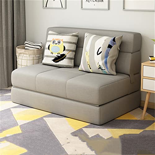 Sofá Cama Serweet Lazy Sofá Cama Cama Plegable Multifuncional de Doble propósito Tatami Cama Individual Doble apartamento pequeño Apartamento Sofá Sofá (Color : Gris, Size : 150x75x76cm)