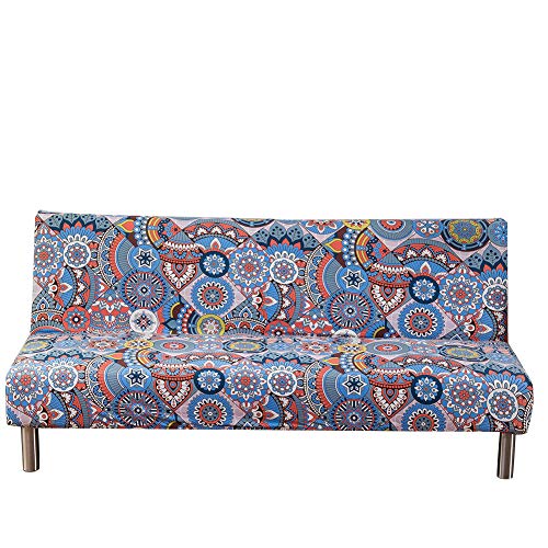Sofá sin sofá Funda de cama Sofá Funda de funda Sofá Funda de futón Estiramiento Sofá protector de 3 plazas Protector para sofá plegable Cama sin reposabrazos