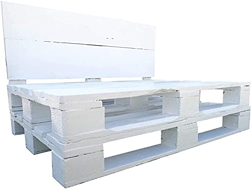 Sofa de palets Europeos - Blanco - Sillones de palets para Cojines de 1200 x 800 Estructtura de Sofa & Bancos para Jardin Patio Terraza