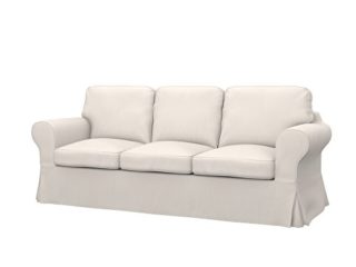 Soferia Funda de Repuesto Compatible para EKTORP sofá de 3 plazas, Tela Eco Leather Light Beige, Beige