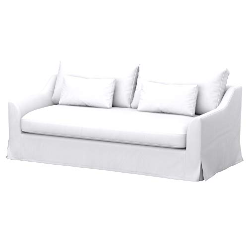 Soferia Funda de Repuesto Compatible para FARLOV sofá de 3 plazas, Tela Eco Leather White, Blanco