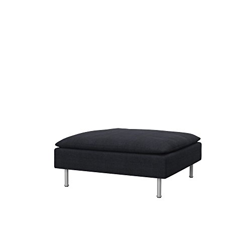 Soferia Funda de Repuesto Compatible para SÖDERHAMN reposapiés, Tela Elegance Dark Grey, Gris