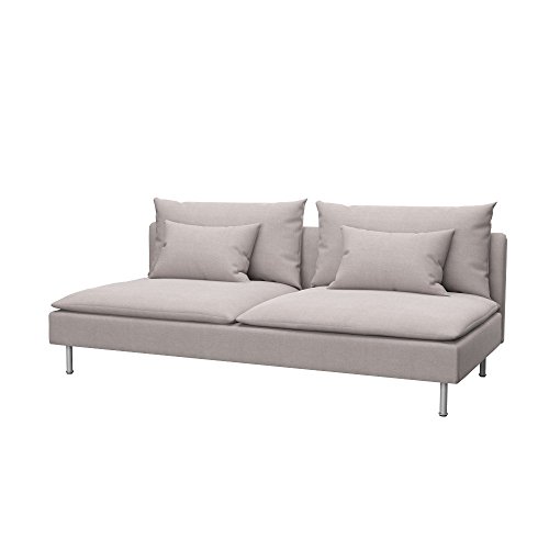 Soferia Funda de Repuesto Compatible para SÖDERHAMN sofá Cama, Tela Elegance Beige, Beige
