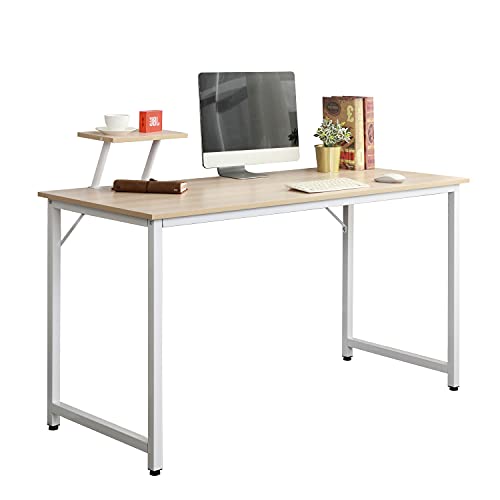 sogesfurniture Mesa de Ordenador Moderno Escritorios para Computadora Escritorio de Oficina Mesa de Trabajo Mesa de Estudio de Madera y Acero, 100x50x75cm, WK-JK100-MO-BH