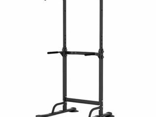 sogesfurniture Power Tower Estación de Dominadas, Torre Multifuncional de Altura Ajustable & Torre Gimnasio para el Entrenamiento de la Fuerza Equipo de la Aptitud, BHEU-PSBB005