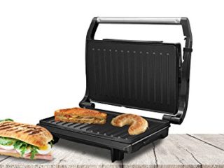 SOGO Sandwichera Tostador Antiadherente, Negro, 30,7x24,9x10,9