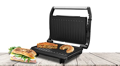 SOGO Sandwichera Tostador Antiadherente, Negro, 30,7x24,9x10,9