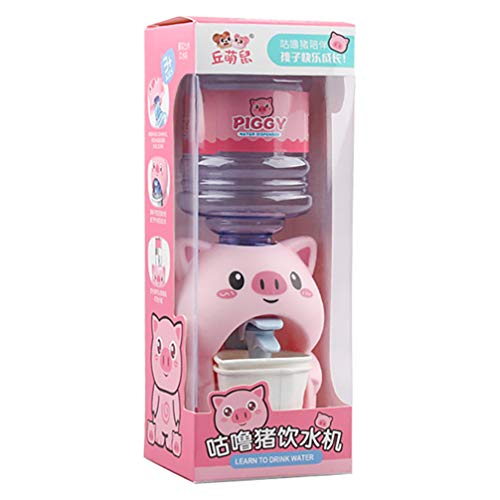 SOIMISS Mini Dispensador de Agua de Juguete en Miniatura para El Hogar Fuente de Agua de Juguete Lindo Cerdo Fuente de Beber Modelo para Niños Artículos de Cocina (Rosa)
