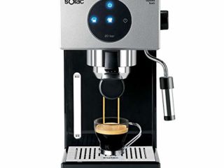 Solac CE4552 Squissita Touch-Cafetera Espresso, 1.5 l, 1050 W, portafiltros para 1 o 2 cafés, táctil, Parada, Auto-Off, Double Cream, vaporizador, Cups, Acero Inoxidable, Multicolor