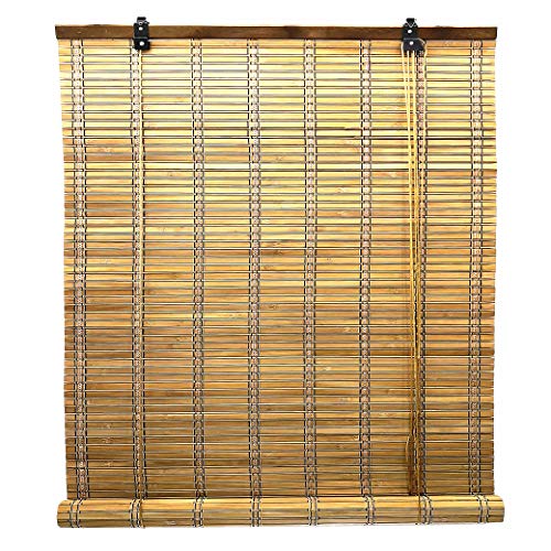 Solagua 14 Medidas de estores de bambú Cortina de Madera persiana Enrollable (110 x 225 cm, Roble)